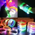 thumbnail image 2 of K-KED 1pc Neon Light Up Bracelet Toys Luminous Wristbands LED Light Up Bracelets-Pink, 2 of 7