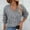 Grey, variant on Womens Sweater Women's Retro V Neck Sweater Loose Pullover Long Sleeved European and Solid Color Pullover Sweater