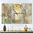 thumbnail image 2 of Designart 'Gold Square Watercolor' Modern Wall Clock, 2 of 3