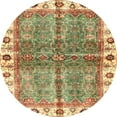 thumbnail image 1 of Ahgly Company Machine Washable Indoor Round Abstract Red Fox Red Area Rugs, 5' Round, 1 of 7