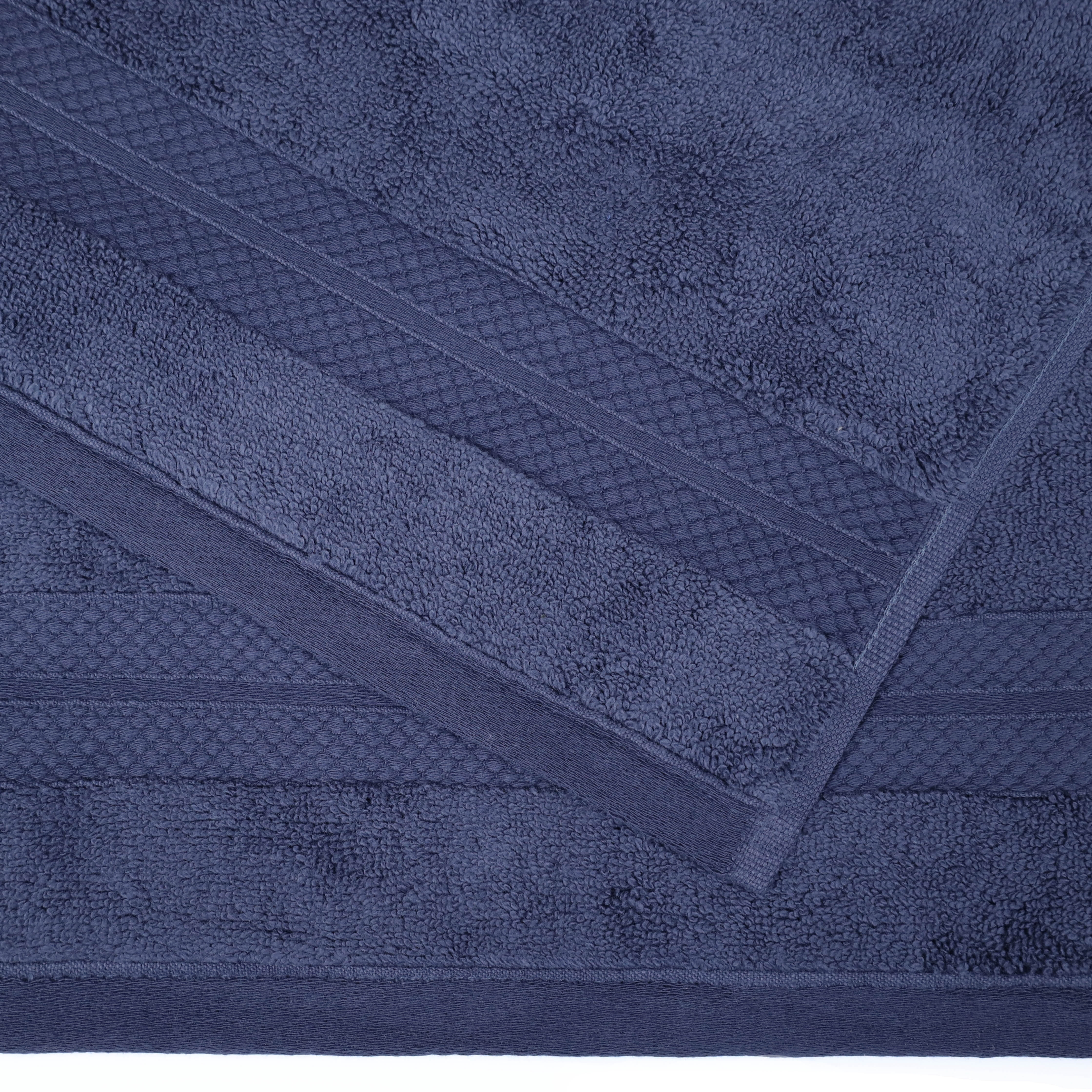 BNM Turkish Cotton Heavyweight Face Towel Set, Crown Blue
