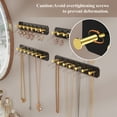 thumbnail image 6 of NiHome 4-Pack Wall Mount Acrylic Jewelry Storage for Necklaces, Bracelets, Earrings, Accessories, Easy Installation for Vanity, Bathroom, Kitchen (Black), 6 of 7