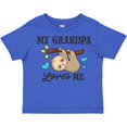 thumbnail image 3 of Inktastic My Grandpa Loves Me with Sloth and Hearts Boys or Girls Toddler T-Shirt, 3 of 5