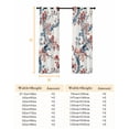 thumbnail image 6 of Fsddascl Summer Red Floral Blackout Curtains for Bedroom/Living Room, Thermal Insulated Kitchen Curtains, Botanical Watercolor Flower Branch Grommet Darkening Window Treatment Drapes 52"x63"x2, 6 of 6