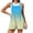 Sky Blue, variant on Bixock Women's Casual Rompers Wide Leg Shorts Print Romper Sleeveless Button Closure Adjustable Spaghetti Straps with Pockets Loose Jumpsuit Pants for Women Clothes