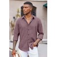 thumbnail image 3 of COOFANDY Men's Button-Down Shirts Long Sleeve Button Up Casual Dress Shirt for Men, 3 of 6