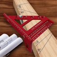 thumbnail image 3 of Aluminum Miter Triangle Ruler - 3D Multi-Angle Woodworking Square Protractor - Enhanced Hole Scriber - High Accuracy A, 3 of 5