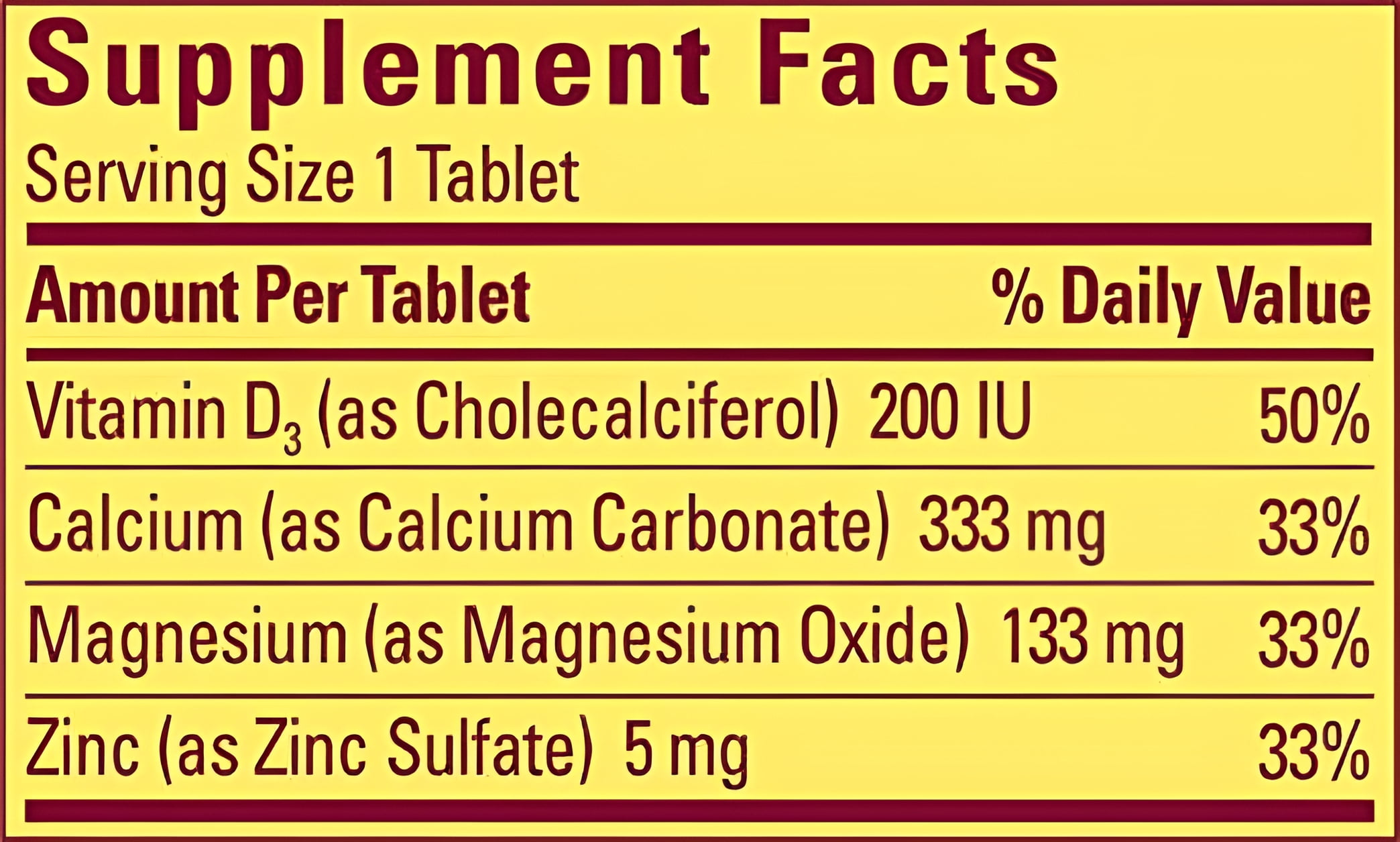 Nature Made - Calcium Magnesium Zinc Tablets with Vitamin D 300 Tablets (Pack of 2)