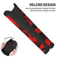 thumbnail image 4 of 2 Pcs Auto Seat Belt Cover Soft Car Seatbelt Cover Automotive Seat Belt Cushion Pad Cover Shoulder Pad Backpack Shoulder Pad Camouflage Military Camo Bright Red Print, 4 of 8