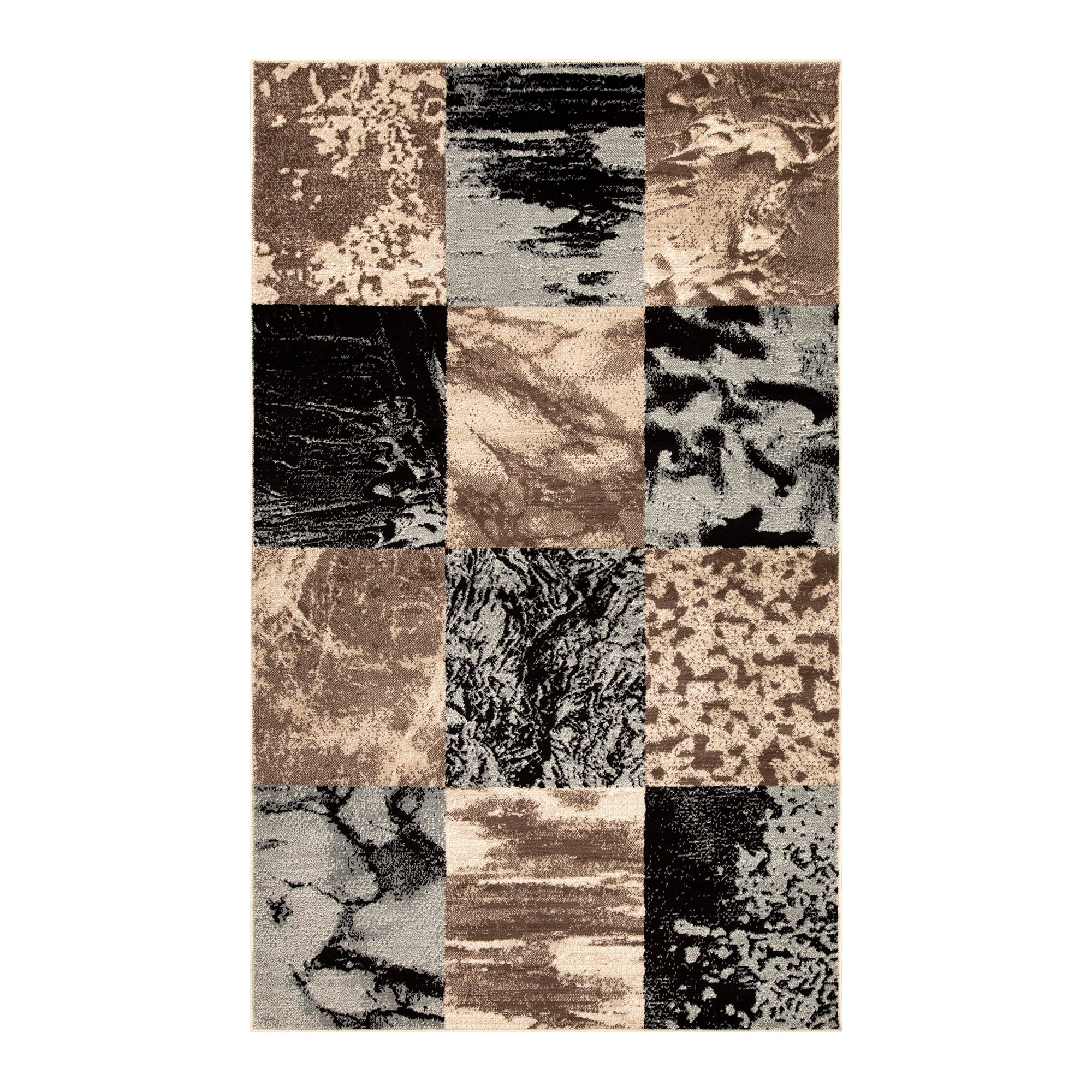 Superior Brentwood 4' x 6' Area Rug, Modern Abstract Rugs for Living Room Bedroom, Beige