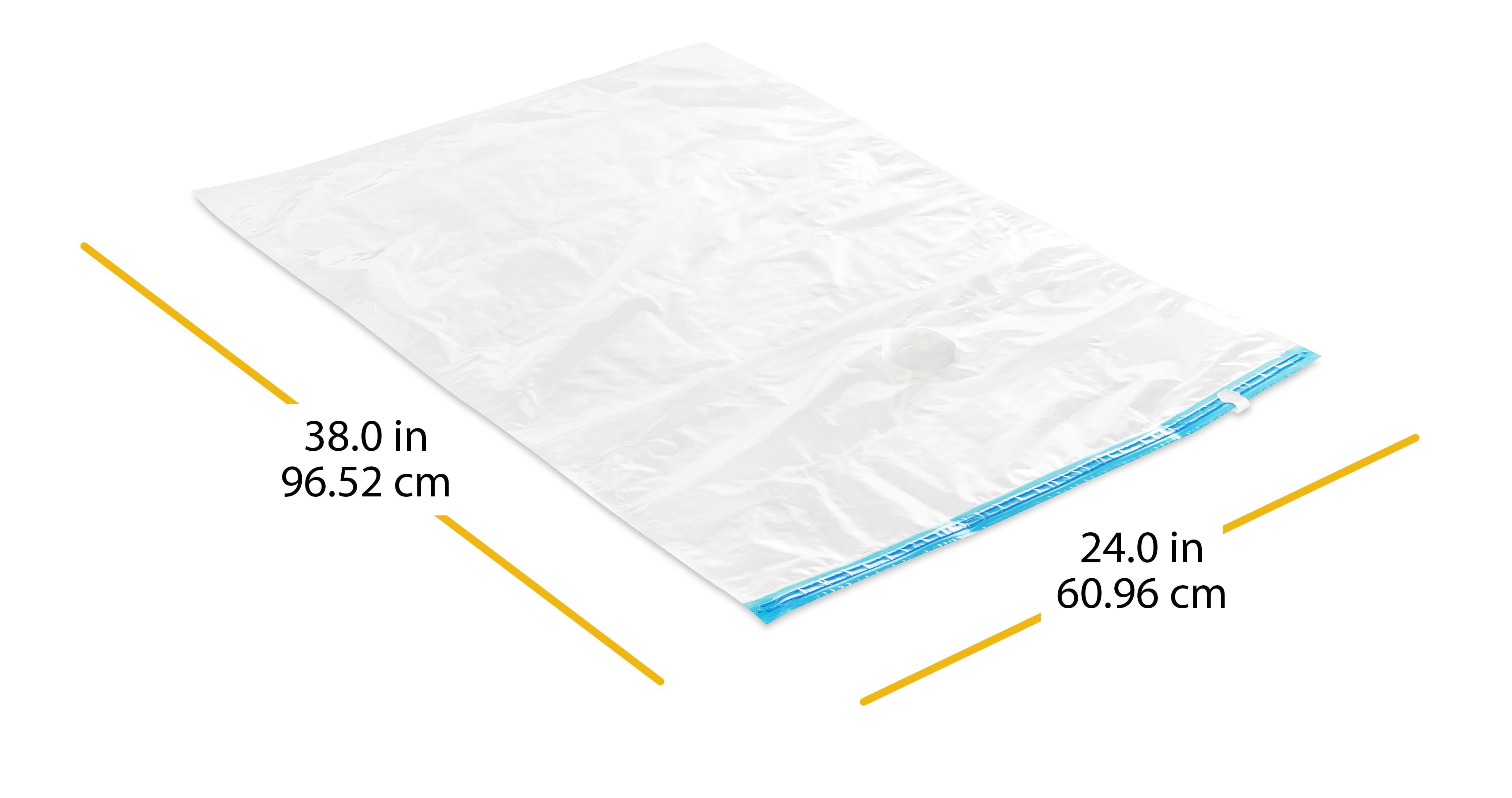 Whitmor Spacemaker 1 Piece Closet Vacuum Bag - Large - Clear - Assembled 24 W x 38 H inches
