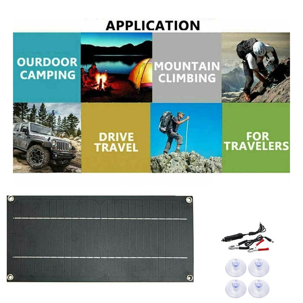 60W Solar Panel Kit 12V Trickle Battery Charger For Car Van Caravan Boat