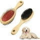 thumbnail image 1 of Cepillo de madera para perros, cepillo de aseo de doble cara para pelo de mascotas, cepillo de cerdas suaves y horquilla, peine y cepillo para perros, herramientas de aseo para perros, para pelo larg, 1 of 5