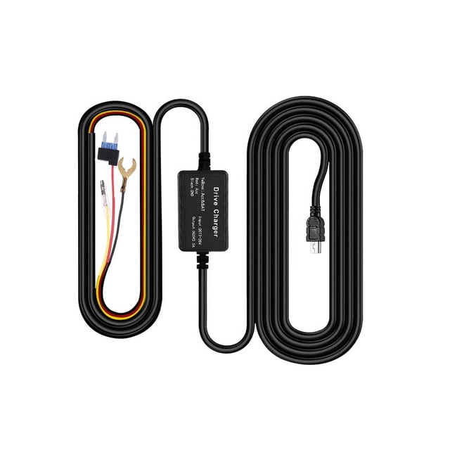 Sidaley Cable de alimentación para grabadora de cámara de coche DC 5V 2A, electrodomésticos para vehículos, convertidor de voltaje de cable reductor, Cámaras de salpicadero de coche Tipo 1 Sidaley VI018188-01