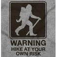 thumbnail image 2 of Warning Hike Your Own Risk Bigfoot Plus Size Crewneck Graphic Tee Shirt Brisco Brands 2X, 2 of 5