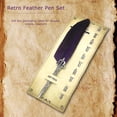 thumbnail image 4 of 1 Set Feather Dip Pen con 5 NIB Writing Tink Quill Fountain de caligrafía vintage para accesorios de trabajo de la oficina escolar, 4 of 6