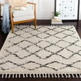 thumbnail image 3 of Mark&Day Area Rugs, 5x7 Grace Global Shag Charcoal/Beige Area Rug, White Beige Black Carpet for Living Room, Bedroom or Kitchen (5'3" x 7'3"), 3 of 3