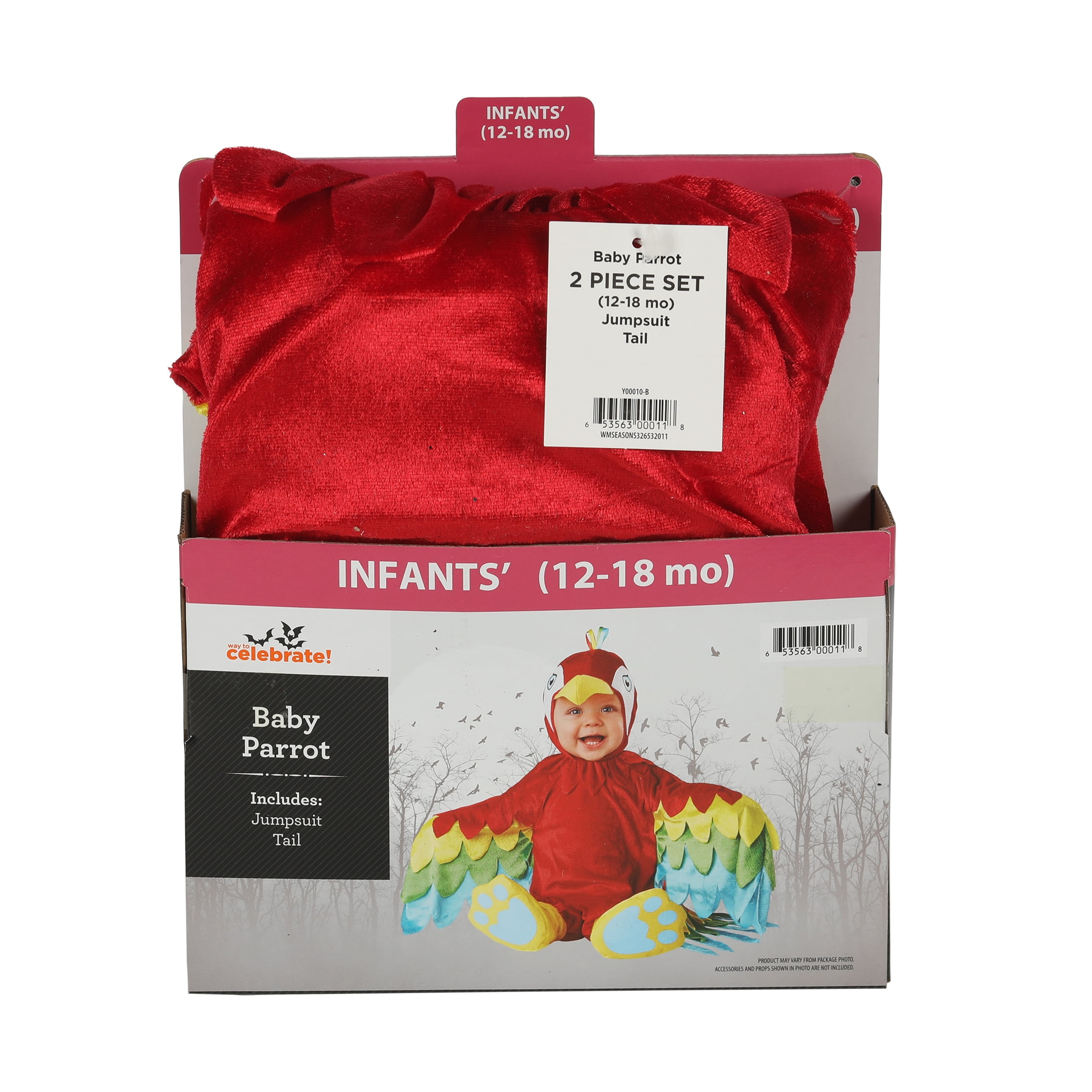 Baby Parrot Halloween Costume for Infant, Size 12-18M, by Way to Celebrate