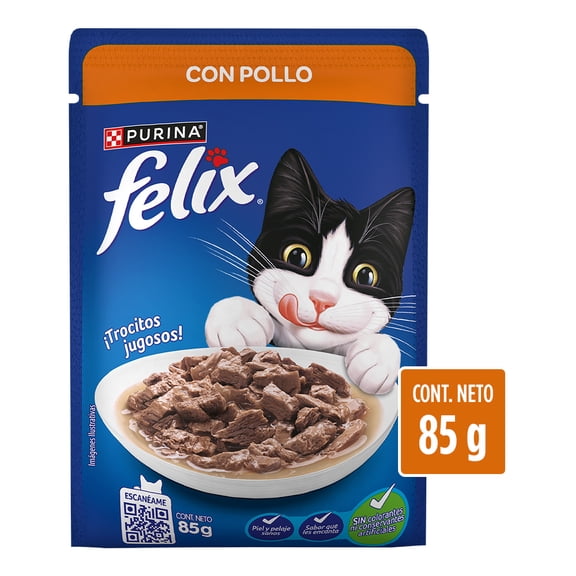 Alimento para Gato Purina Felix ¡trocitos jugosos! pollo 85 g