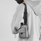 thumbnail image 3 of Bolso de pecho para hombre con puerto USB | Bolsa deportiva cruzada antirrobo | Material de tela ligera | Correa acolchada ajustable | Capacidad para teléfono, cartera, paraguas | 7"x4.7"x2.36", 3 of 3