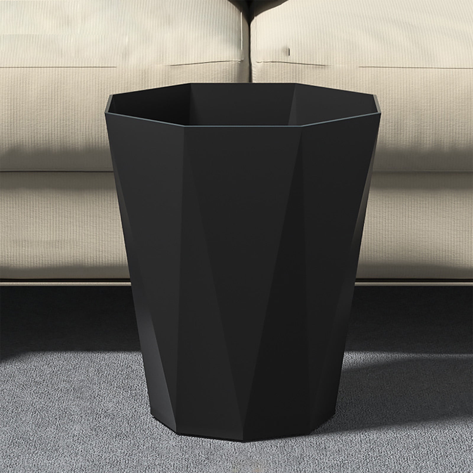 4 Gallon Small Trash Cans Plastic Flexible Small Waste Basket Garbage Can for Bathrooms, Laundry Room, Kitchens, Offices, Kids Rooms, Dorms Wide Mouth Uncovered Easy to Clean