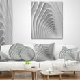 thumbnail image 4 of Designart Fractal Bulgy White 3D Waves - Contemporary Throw Pillow - 12x20, 4 of 5