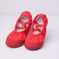 thumbnail image 2 of ZACPNCV Ballet Shoes for Girls Elastic Arch Ballet Slippers Dance Shoes for Toddler for Perform Dance Yoga Red 6-7 Years, 2 of 7