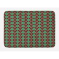 thumbnail image 1 of Ethnic Bath Mat, Colorful Rhombuses with Ornamental Chevron Pattern Knitting Effect Tribal Design, Non-Slip Plush Mat Bathroom Kitchen Laundry Room Decor, 29.5 X 17.5 Inches, Multicolor, Ambesonne, 1 of 2