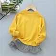 thumbnail image 3 of LNMQLPDBS Girl Tops Size 7-8 Cute Tops Teens Graphic Tees Y2k Girls Long Sleeve Shirts Size 14-16 Shirts for Teens Teen Girl Shirts Girls Clothes, Yellow 6-7 Years, 3 of 9