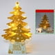 thumbnail image 3 of RV Adornos navideños Mini adorno de tarjeta de Navidad de escritorio dorado Árbol de Navidad brillante con luces de cadena Sailing Electrónica, 3 of 5