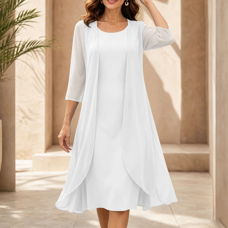 white two piece midi dress Two Piece Wedding Dress: Silky Ivory Midi Skirt & Crop Top