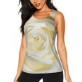 thumbnail image 1 of Fotbe White Rose Blusas Sin Mangas para Mujer – Estilo Casual, Corte Suelto, Slim-Fit, Cuello Redondo Deportivo, Tops de Verano para Gimnasio y Yoga-Large, 1 of 7