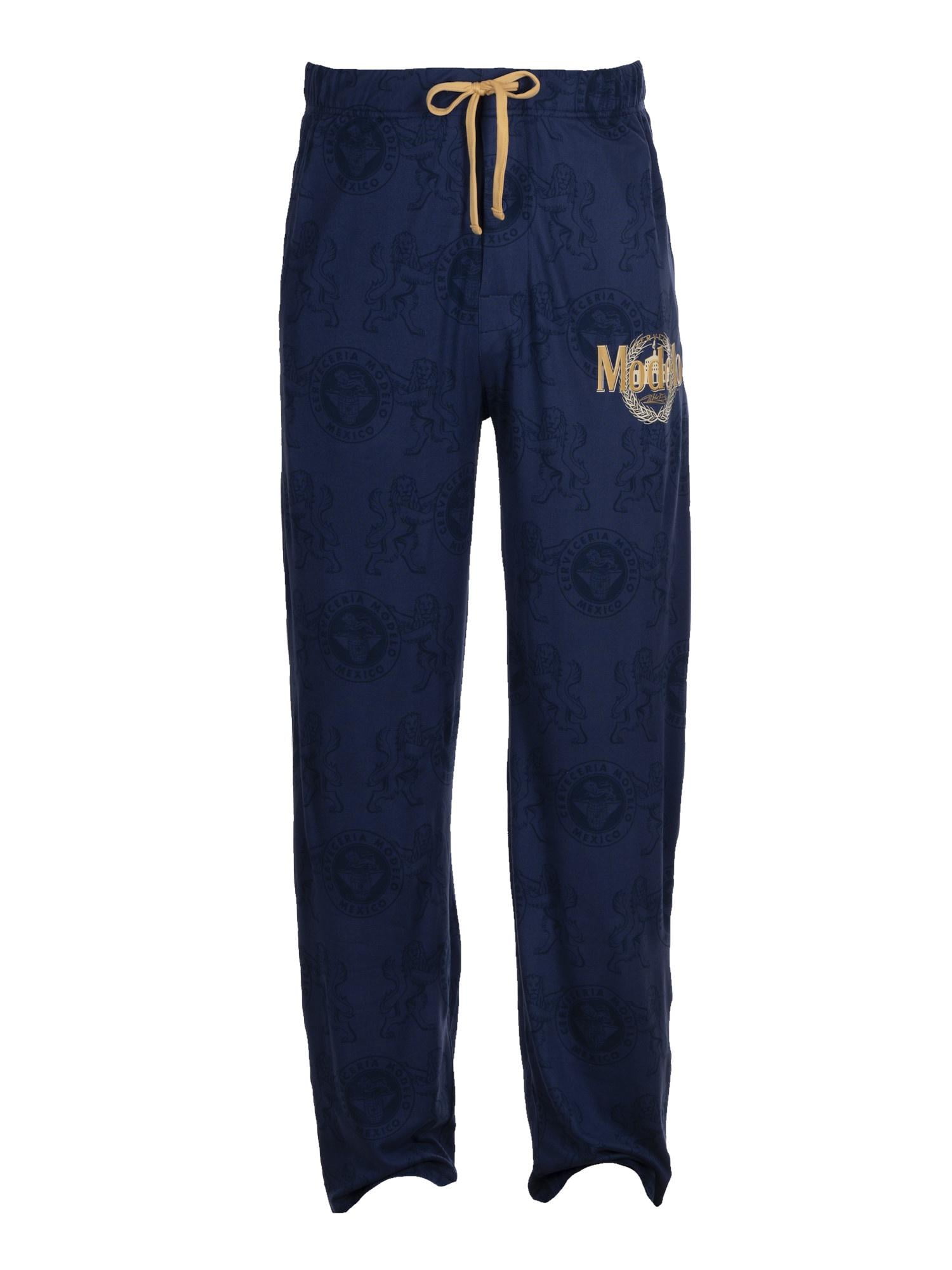 Men's Modelo Graphic Sleep Pants, Poly Spandex Beer Pajama Bottoms, Up to 2XL