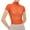 Orange, variant on Women's Retro High Neck Yoga Smock Sports Fitness Mesh Sunscreen Breathable Workout Top