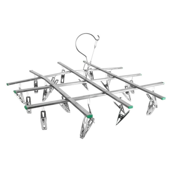 HOMEMAXS Clotheshorse Expandable Hanger with Clips Drying Rack Pants Hangers