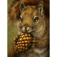 thumbnail image 2 of LaMontagne, Patrick 25x32 Black Ornate Wood Framed with Double Matting Museum Art Print Titled - Squirrel Totem, 2 of 4