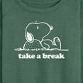 thumbnail image 3 of Peanuts - Take A Break - Women's Lightweight French Terry Long Sleeve Shirt, 3 of 6