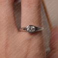 thumbnail image 4 of Moissanite White Gold Ring,Solitaire,Oval Cut Simulated Diamond Engagement Ring, 4 of 5