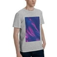 thumbnail image 2 of Bingfone Neon Gradient Blue Men'S Loose Fit Short-Sleeve Pocket T-Shirt, 2 of 7