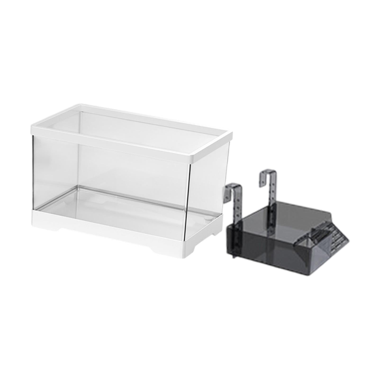 CarpNettore Turtle Tank Aquarium Tortoise Enclosure Starter Kit Hideout Reptile Tank with Basking Platform Aquatic Terrarium for Breeding L with Platform