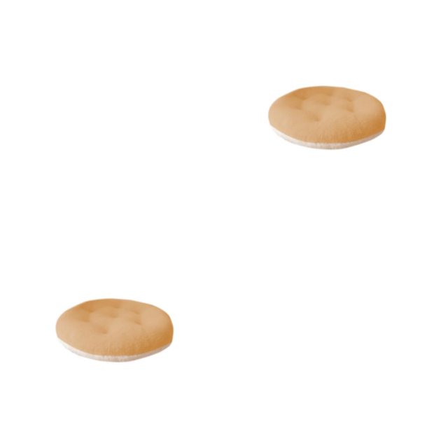 Inteprter Cojines redondos para sillas, cojín de felpa de estilo japonés, cojines antideslizantes para sillas de comedor, alfombrilla para Blanco tostado 2Conjunto