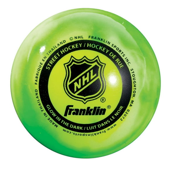 Balle de hockey de rue luisante dans le noir de la LNH de Franklin Sports