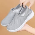 thumbnail image 6 of Duqingm Mocasines Para Mujer Womens Slip on Walking Shoes Breathable Sock Shoe Non-Slip Mesh Casual Sneakers Grey,8.5, 6 of 7