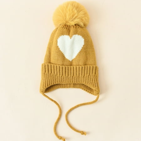 

Unisex Children s Winter Love Pattern Fashion Cap Knitting Pullover Hat Protect Ears Warm Hat