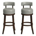 thumbnail image 2 of Furniture of America Tendel Faux Leather 29-inch Bar Stool in Gray (Set of 2), 2 of 5