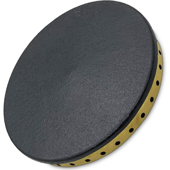 Whole Parts Black Left Front Burner Cap (D) Part# PA080088 - Replacement and Compatible With Some Viking Ranges