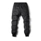 thumbnail image 5 of Pantalones largos para hombre, informales, lisos, con bolsillo, cintura elástica, para exteriores, con cordón ajustable, para trabajo, 5 of 7