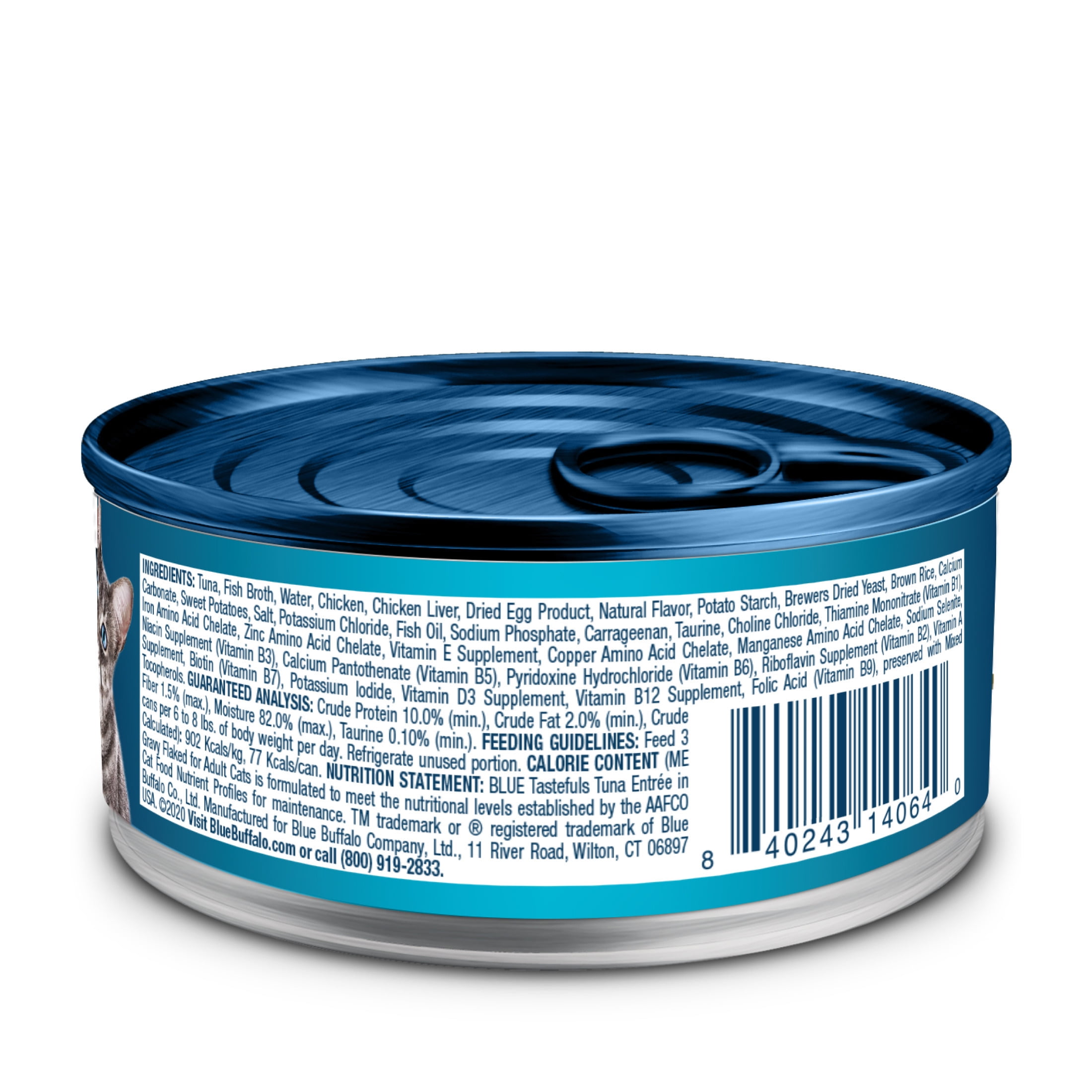(24 pack) Blue Buffalo Tastefuls Wet Cat Food with Tuna, 3-oz. Can