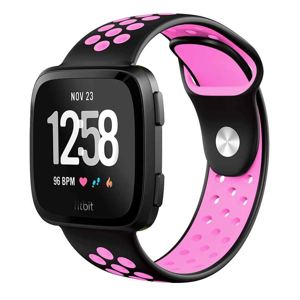 pink fitbit versa band