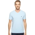 thumbnail image 1 of Camiseta Nautica para hombre, manga corta, lisa, entallada, cuello en V, azul, 1 of 3